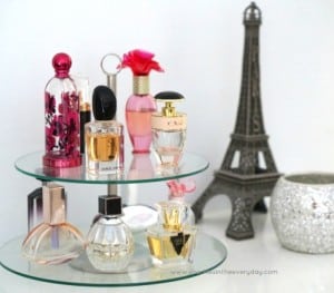 The perfect way to organise and display your perfume bottles and adding a little piece of 'luxury' to your room!