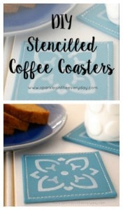 DIY Stencilled Coffee Coasters