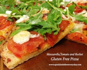 Gluten Free Pizza - Mozzarella, Tomato and Rocket