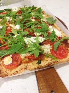 a tray of delicious Gluten Free Pizza - Homemade