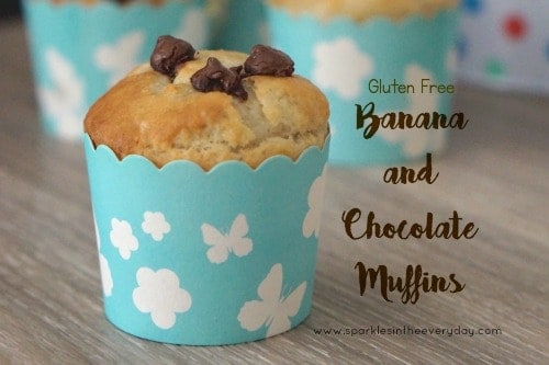 Gluten Free Banana and Chocolate Muffins ...easy and delicious!