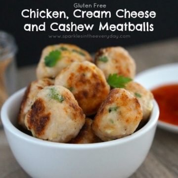 Chicken, Cream Cheese and Cashew Meatballs! (Gluten Free)