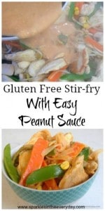Gluten Free Sir-fry with easy peanut sauce