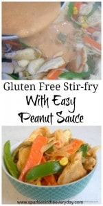 Gluten Free Stir-fry with easy peanut sauce...delicious!