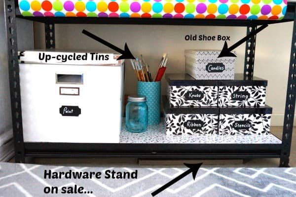 easy and thrifty tips for DIY Organised Craft Storage