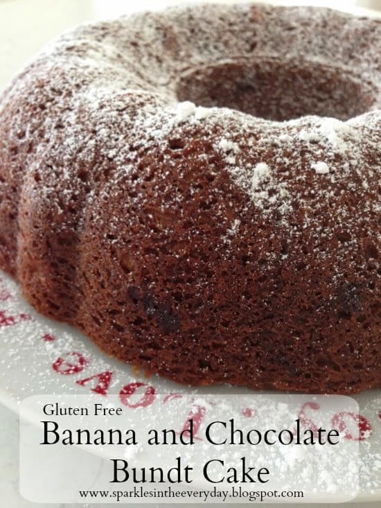 Gluten-Free Banana and Chocolate Bundt Cake ...moist, delicious and easy to make! 