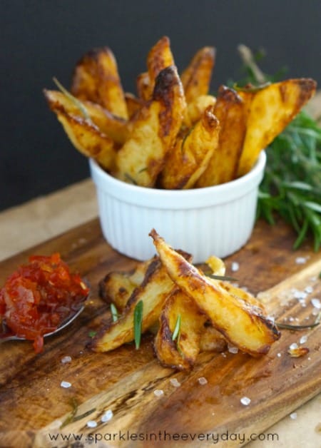 Delicious, Crispy and Homemade Rosemary and Sea Salt Wedges!