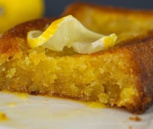 Easy Gluten Free lemon Cake that has a delicious pudding like texture!