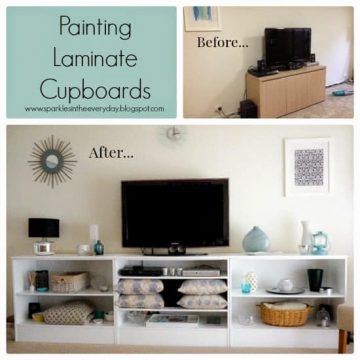 How to paint laminate cupboards