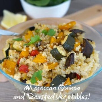 Gluten Free Moroccan Quinoa and Roasted Vegetables!!