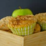 a bowl of Gluten Free Apple and Cinnamon Muffins