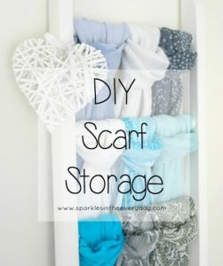 DIY Easy Scarf Storage!