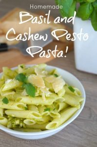 Homemade Basil and Cashew Pesto Pasta Recipe!