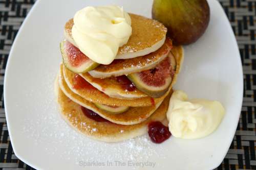 Gluten Free Pancakes with Figs and Plums