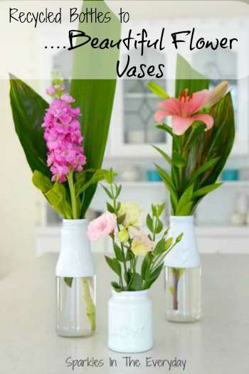 DIY From recycled bottles to beautiful flower vases