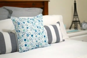 Cushions made with placemats and napkins