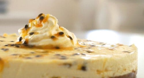 Passionfruit Swirl Cheesecake - No Bake and Glutenfree