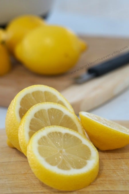 Sliced lemons and their uses!