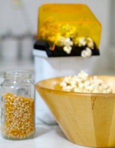 popping popcorn for Gluten Free Salted Caramel Popcorn