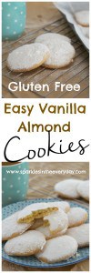 Gluten Free Easy Vanilla Almond Cookies!