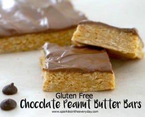 Gluten Free Chocolate Peanut Butter Bars - delicious and easy