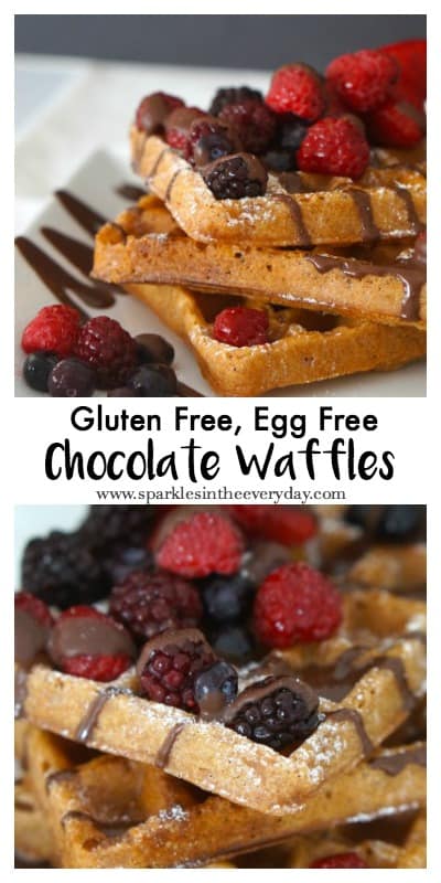 Gluten Free, Egg Free Chocolate Waffles...just so delicious and easy to make!