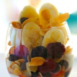 Healthy Breakfast Parfait with Toasted Almonds