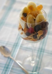Healthy Breakfast Parfait with Toasted Almonds