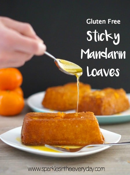 Gluten Free Sticky Mandarin Loaves...delicious, sweet with a citrus tang! Most popular recipes and posts from 2016 from Sparkles In The Everyday!