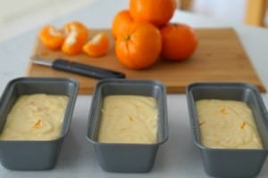Little loaf tins for Gluten Free Sticky Mandarin Loaves