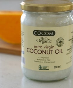 Coconut oil for Gluten Free Australian Pumpkin and Chocolate Chip Muffins !
