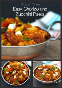One Pot Easy Chorizo and Zucchini Paella! (GF)