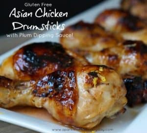 Gluten Free Asian Chicken Drumsticks with Plum Sauce