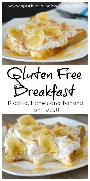 Gluten Free Breakfast Healthy Ricotta, Honey and Banana on Toast recipe!
