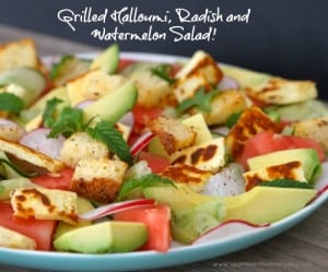 Grilled Halloumi, Radish and Watermelon Salad recipe!