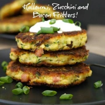 Halloumi, Zucchini and Bacon Fritters recipe!