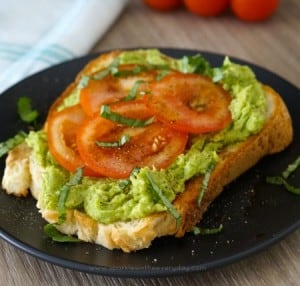 Smashed Avocado and Tomato for a Healthy Breakfast recipe