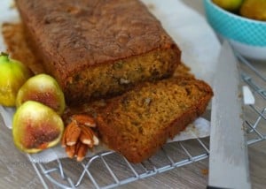 The best way to use up ripe figs - Fresh Fig and Pecan Loaf!