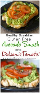 Healthy Breakfast -Easy Avocado Smash and Balsamic Tomato!
