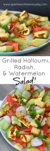 Easy Grilled Halloumi, Radish and Watermelon Salad