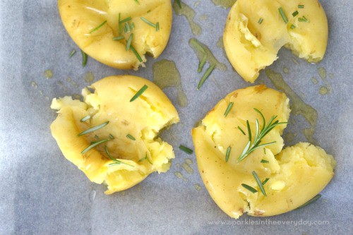 'Squished' Potatoes for Easy Crispy Smashed Potatoes!