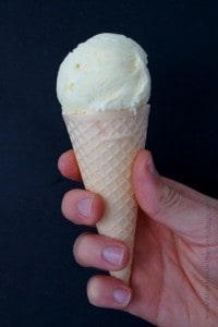 The best way to eat easy no churn vanilla bean ice-cream!