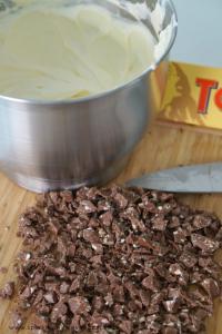Chopped Toblerone for Gluten Free, No Bake Toblerone Cheesecake